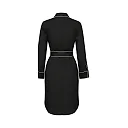 Kirablend Stretch Poplin Collared Shirt Dress with Self-Tie Belt — Office Chic