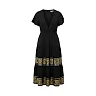 Kirablend Soft Crepe V-Neck Tiered Dress with Flutter Sleeves — Resort Chic