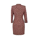 Kirablend Soft Crepe V-Neck Blazer Dress with Padded Shoulders for Office Chic