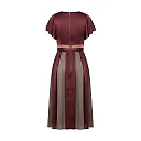 Kirablend Matte Satin V-Neck Drop-Waist Dress with Flutter Sleeves — Cocktail-Ready Style