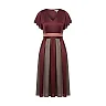 Kirablend Matte Satin V-Neck Drop-Waist Dress with Flutter Sleeves — Cocktail-Ready Style