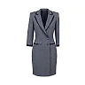 Kirablend Ponte V-Neck Blazer Dress with Herringbone Detail — Office Chic