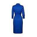 Kirablend Crepe Shirt Collar Midi Shirt Dress with Tie Waist — Office-Ready Elegance