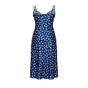 Kirablend Charmeuse Cowl Neck Slip Dress with Polka Dot Print — Perfect for Cocktail Parties