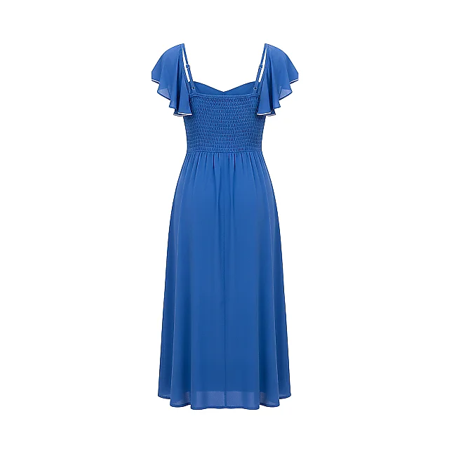 Kirablend Tencel Sweetheart Sundress with Flutter Sleeves — Vacation Style