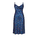 Kirablend Charmeuse Cowl Neck Slip Dress with Polka Dot Print — Perfect for Cocktail Parties