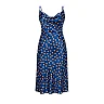Kirablend Charmeuse Cowl Neck Slip Dress with Polka Dot Print — Perfect for Cocktail Parties