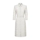 Kirablend Crepe Collared Shirt Dress with Button Front for Work Days