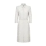 Kirablend Crepe Collared Shirt Dress with Button Front for Work Days