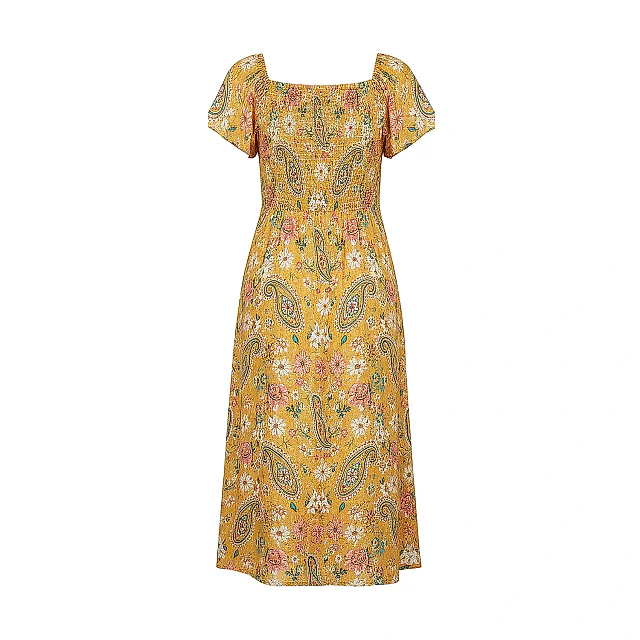 Kirablend Linen Blend Flutter Sleeve Sundress — Perfect for Sunny Escapes