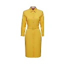 Kirablend Stretch Poplin Collared Shirt Dress with 3/4 Sleeves — Office-Ready Style