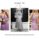 Kirablend Margaux Strapless Satin Ankle Dress with Notch Neckline