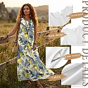 Kirablend Mira Printed Sleeveless A-Line Maxi Sundress with Pockets