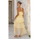 Kirablend Vela Halter Backless Peplum Maxi Dress