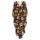 Kirablend Kai Printed Batwing Kaftan Beach Cover-Up Dress