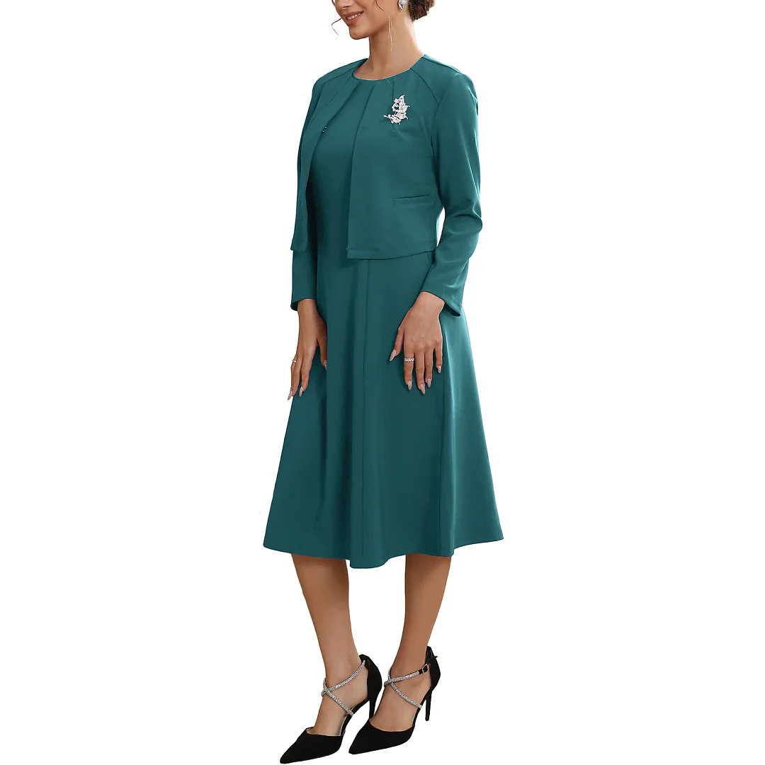 Kirablend Marlowe Sleeveless Dress & Cropped Jacket Two-Piece Set