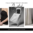 Kirablend Fleur Strapless Tulle Drop-Waist Gown
