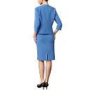 Kirablend Rowan Collarless Blazer & Back-Slit Pencil Skirt Set