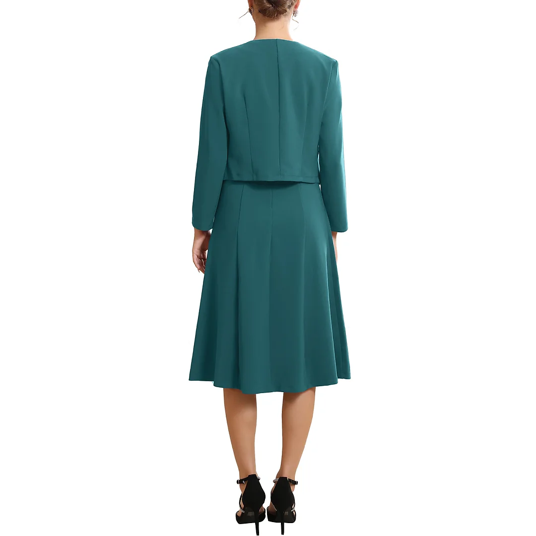 Kirablend Marlowe Sleeveless Dress & Cropped Jacket Two-Piece Set