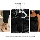Kirablend Vesper Shimmer Twist-Back Midi Sheath Dress