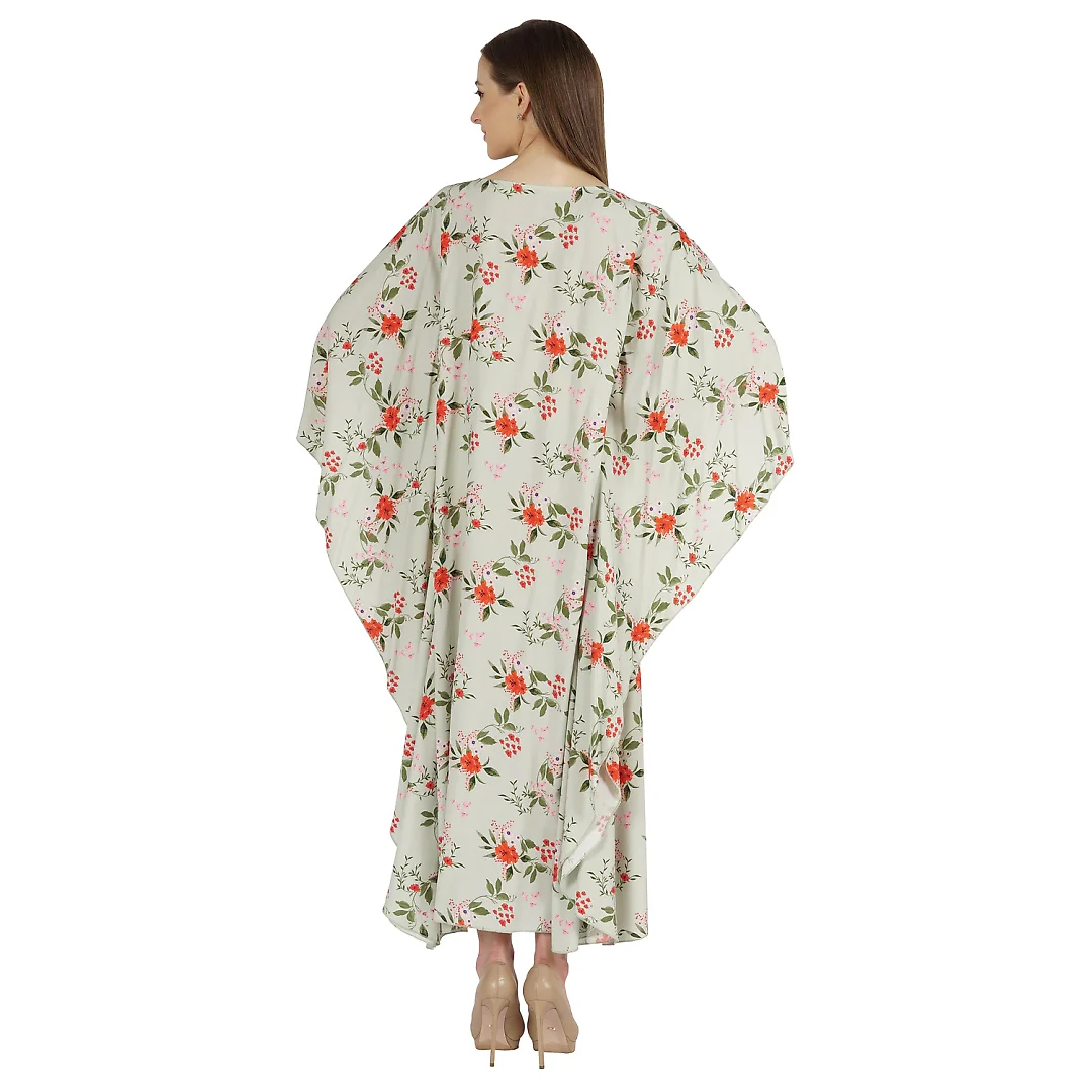 Kirablend Indira Kimono-Sleeve Kaftan Maxi Dress