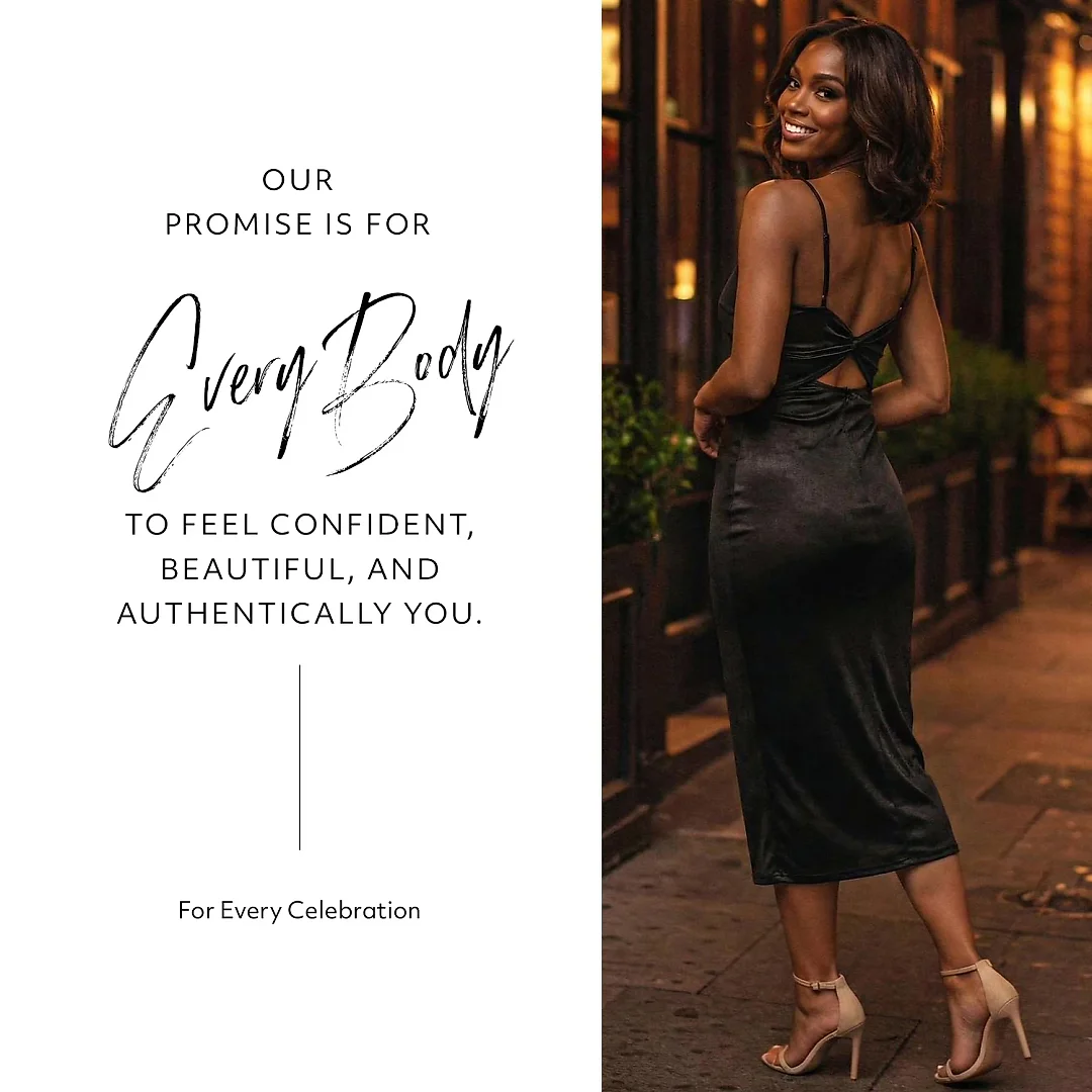Kirablend Vesper Shimmer Twist-Back Midi Sheath Dress