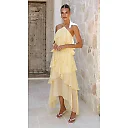 Kirablend Vela Halter Backless Peplum Maxi Dress
