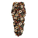 Kirablend Kai Printed Batwing Kaftan Beach Cover-Up Dress