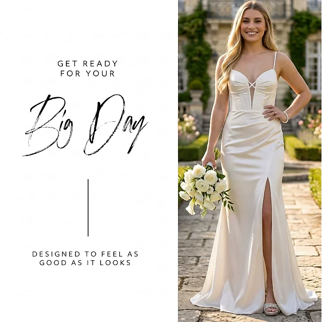 Kirablend Aurelia Sculpting Satin Corset Mermaid Wedding Gown