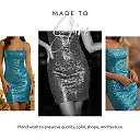 Kirablend Gigi Sequin Mini Dress with Fringe Skirt