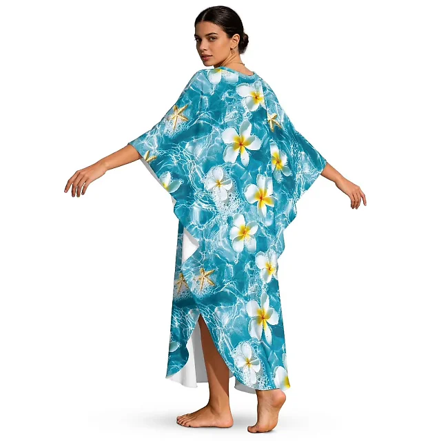 Kirablend Leilani Oversized Batwing Kaftan Cover-Up