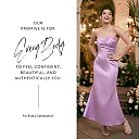 Kirablend Margaux Strapless Satin Ankle Dress with Notch Neckline