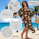 Kirablend Kai Printed Batwing Kaftan Beach Cover-Up Dress