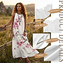 Kirablend Hana Botanical Print Sleeveless Maxi Dress with Pockets