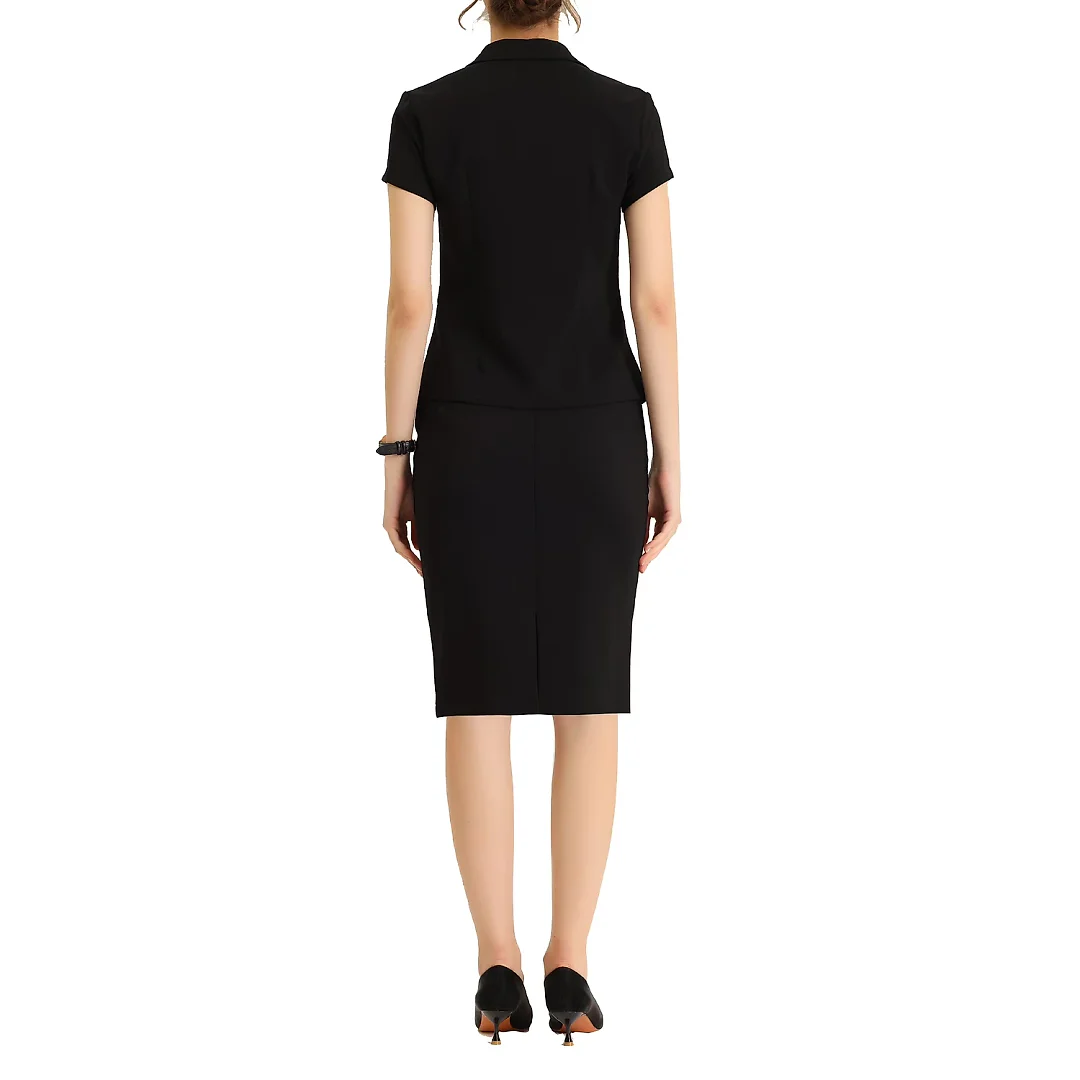Kirablend Reese Short-Sleeve Blazer & Pencil Skirt Office Set