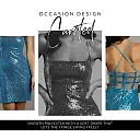 Kirablend Gigi Sequin Mini Dress with Fringe Skirt