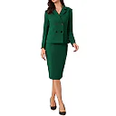 Kirablend Adele Two-Button Blazer & Midi Pencil Skirt Suit