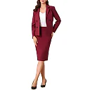 Kirablend Adele Two-Button Blazer & Midi Pencil Skirt Suit