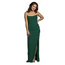 Kirablend Blair Crepe Sculpted-Neckline Maxi Sheath Dress