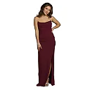 Kirablend Blair Crepe Sculpted-Neckline Maxi Sheath Dress