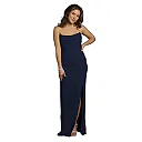 Kirablend Blair Crepe Sculpted-Neckline Maxi Sheath Dress