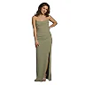 Kirablend Blair Crepe Sculpted-Neckline Maxi Sheath Dress