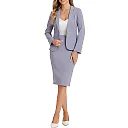 Kirablend Camille Notched-Lapel Blazer & Pencil Skirt Suit