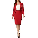 Kirablend Camille Notched-Lapel Blazer & Pencil Skirt Suit