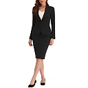 Kirablend Camille Notched-Lapel Blazer & Pencil Skirt Suit