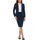 Kirablend Camille Notched-Lapel Blazer & Pencil Skirt Suit