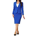 Kirablend Camille Notched-Lapel Blazer & Pencil Skirt Suit