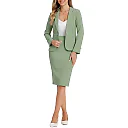 Kirablend Camille Notched-Lapel Blazer & Pencil Skirt Suit