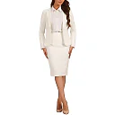 Kirablend Camille Notched-Lapel Blazer & Pencil Skirt Suit
