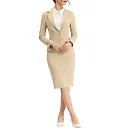 Kirablend Camille Notched-Lapel Blazer & Pencil Skirt Suit